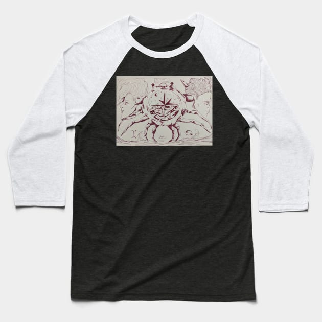 Gemini Meets Cancer Baseball T-Shirt by azbaelus